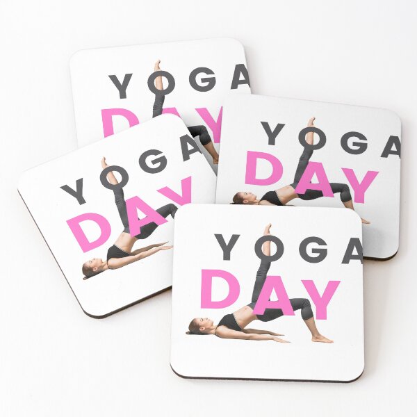 Item preview, Yoga DAY yoga lover fitness gym gray pink  designed and sold by Tshirtk.
