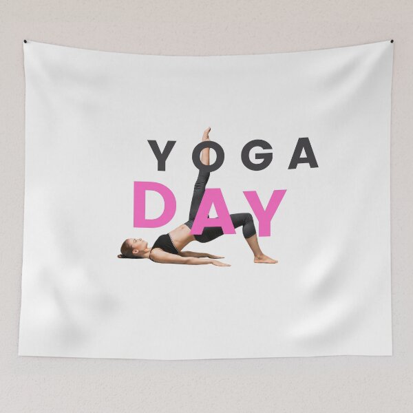 Item preview, Yoga DAY yoga lover fitness gym gray pink  designed and sold by Tshirtk.