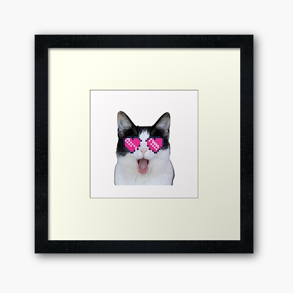 Beluga Discord - Beluga Cat - Pixel Pink Glasses Poster for Sale by  DiensDesign