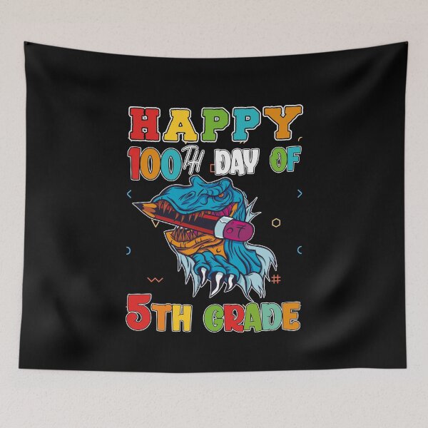 Item preview, Feliz día 100 del dinosaurio de la escuela de quinto grado designed and sold by worldmodi.