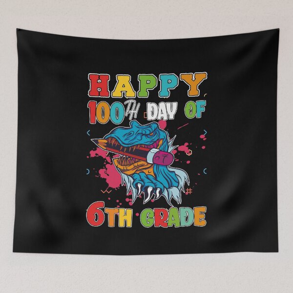 Item preview, Happy 100th Day Of 6th Grade School Dinosaur designed and sold by worldmodi.
