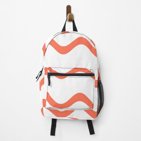 Item preview, Tangerine and White Line - Stripe Pattern Pairs DE 2022 Trending Color Often Orange DE5132 designed and sold by ColorOfTheYears.