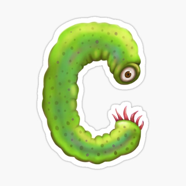Monster Letter C Sticker