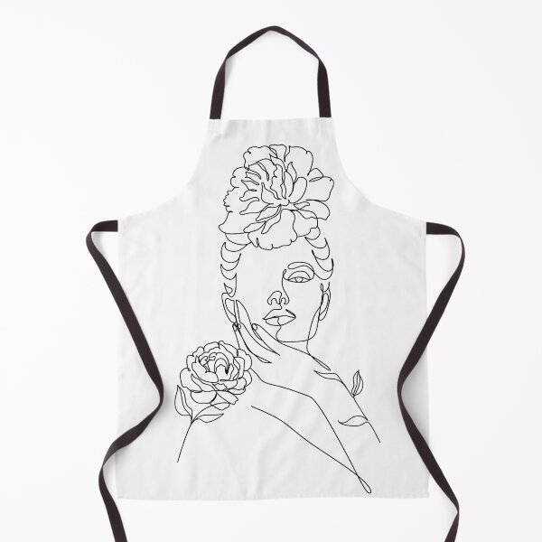 Item preview, Flower Face Line Art designed and sold by OneLinePrint.