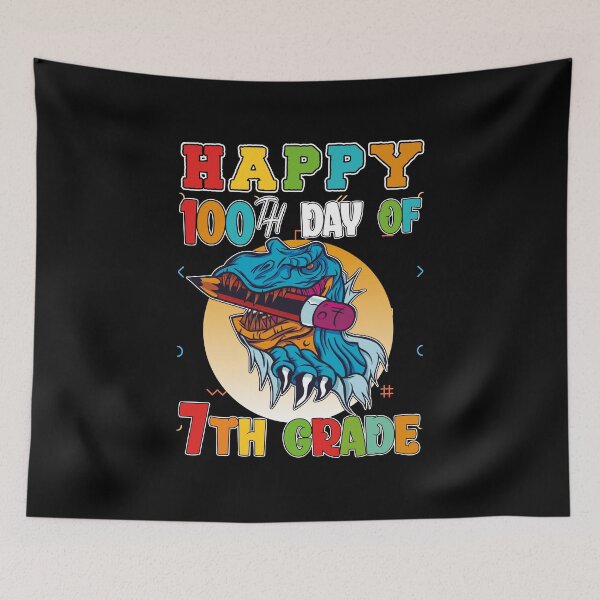 Item preview, Happy 100th Day Of 7th Grade School Dinosaur designed and sold by worldmodi.