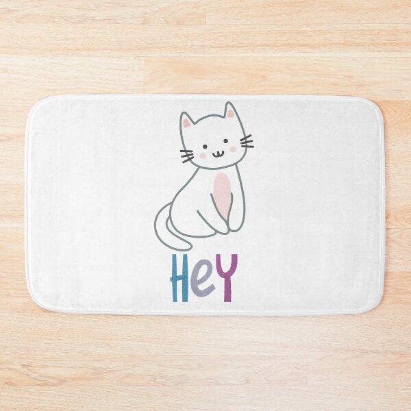 Item preview, cat sayes hey, cat, kitten, kitty, meow, funny cat, cats, animals, animal, pet, cute cat, ketty, my cat, black cat, cat says no, designed and sold by ghadirjo.