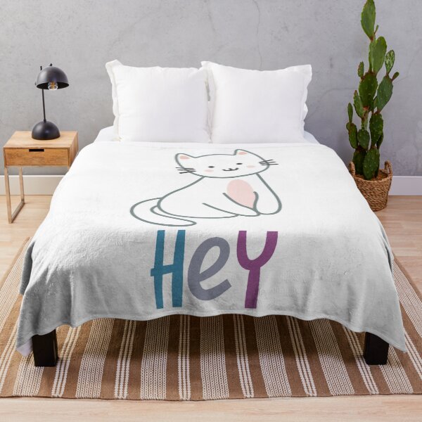 Item preview, cat sayes hey, cat, kitten, kitty, meow, funny cat, cats, animals, animal, pet, cute cat, ketty, my cat, black cat, cat says no, designed and sold by ghadirjo.