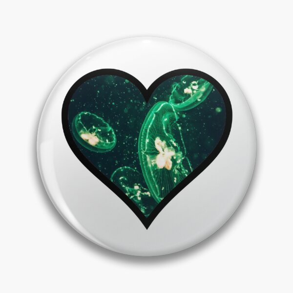 Item preview, Green Moon Jellyfish Heart designed and sold by BuzzySpaceBee.