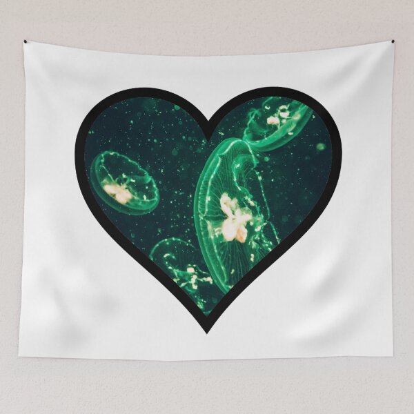 Item preview, Green Moon Jellyfish Heart designed and sold by BuzzySpaceBee.