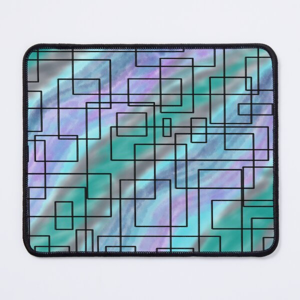 Item preview, Abstract Geometric blue purple rectangles designed and sold by SoniasArtwork.