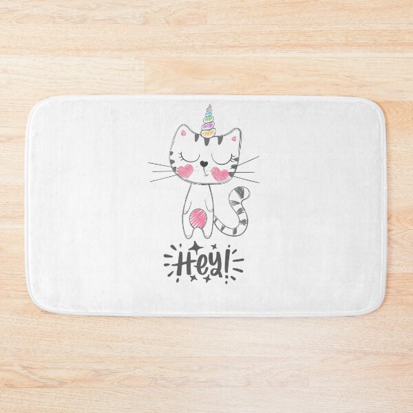 Item preview, cat sayes hey, cat, kitten, kitty, meow, funny cat, cats, animals, animal, pet, cute cat, ketty, my cat, black cat, cat says no, designed and sold by ghadirjo.