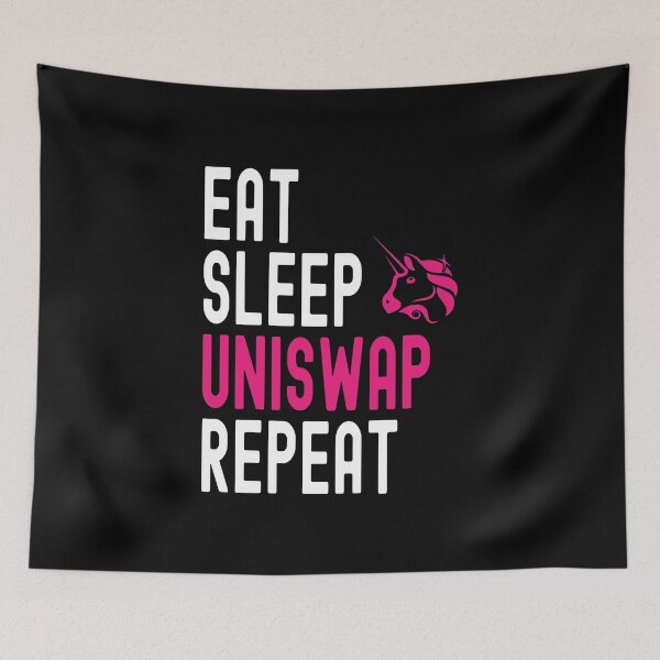 Item preview, Uniswap Crypto, Uniswap, Cryptocurrency, Eat Sleep, Uniswap Repeat designed and sold by Cafecreative.