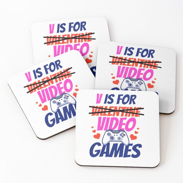 Item preview, V Is For Video Games Funny Valentines Day Gamer designed and sold by mohalaz.