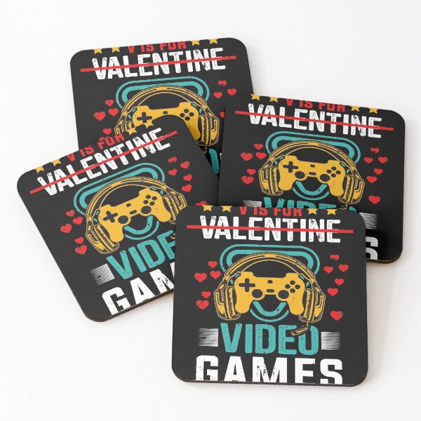 Item preview, V Is For Video Games Funny Valentines Day Gamer designed and sold by mohalaz.