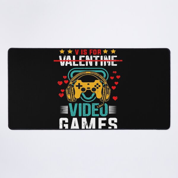 Item preview, V Is For Video Games Funny Valentines Day Gamer designed and sold by mohalaz.