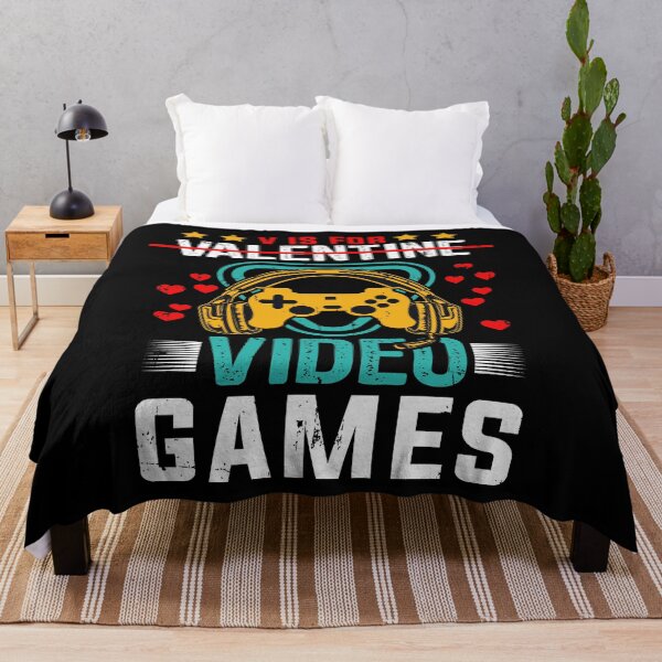 Item preview, V Is For Video Games Funny Valentines Day Gamer designed and sold by mohalaz.