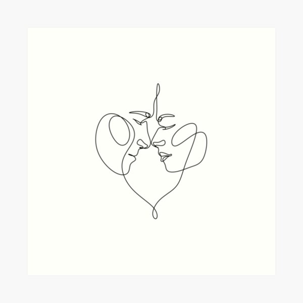 Romantic Couple, Sketch Art Love Illustration, Love Sketch, Couple In Love  Hand Drawn Sketch #1 Tapestry