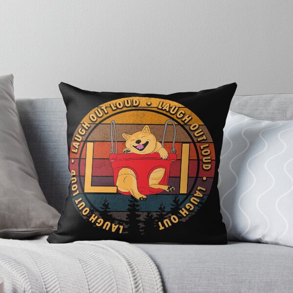 Item preview, Funny pug lol(laugh out loud) saying/quote distressed sunset retro dog face design designed and sold by SamRVstore.