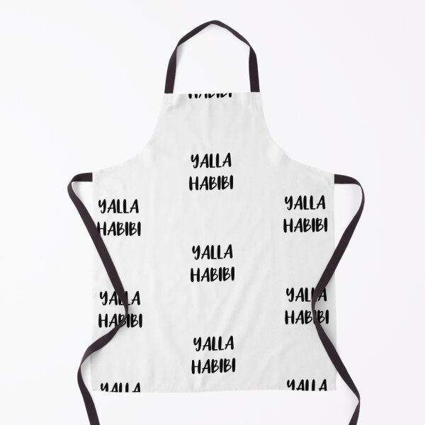 Aperçu de l'œuvre Yalla Habibi Arab Quote Let's Go My Dear - Arabe Dire Arabe Citation Noir créée et vendue par CuddleStore.