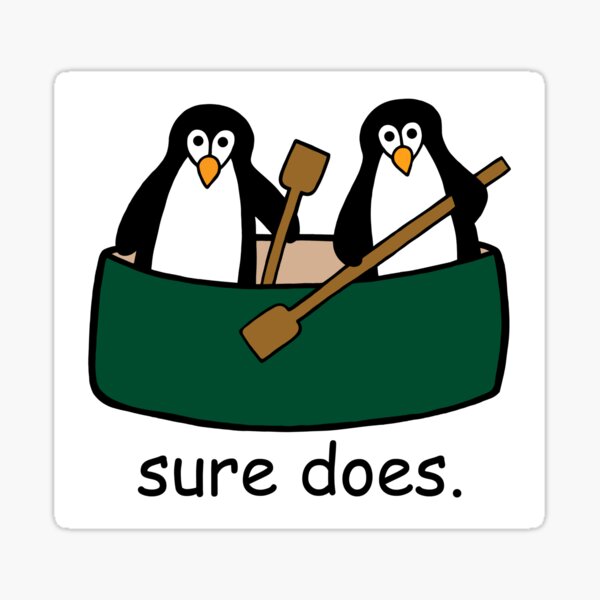 Item preview, Two Penguins in a Canoe designed and sold by jennyb.
