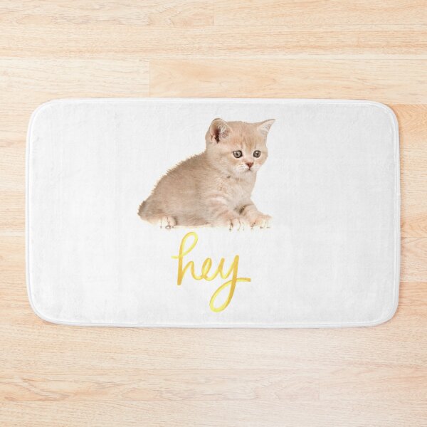 Item preview, cat sayes hey, cat, kitten, kitty, meow, funny cat, cats, animals, animal, pet, cute cat, ketty, my cat, black cat, cat says no, designed and sold by ghadirjo.