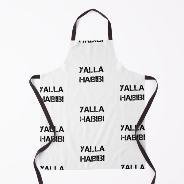 Aperçu de l'œuvre Yalla Habibi Arab Quote Let's Go My Dear - Arabe Dire Arabe Citation Noir créée et vendue par CuddleStore.