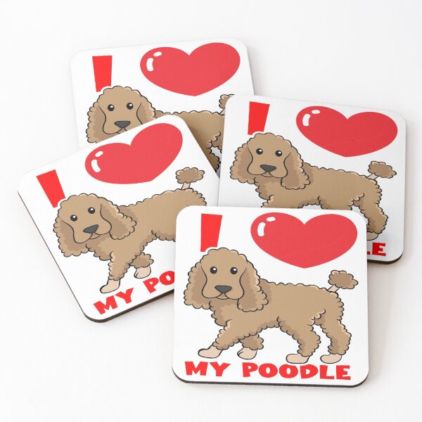 Item preview, I Love My poodle - Pudel in German and the Caniche in French designed and sold by davidmurtagh.