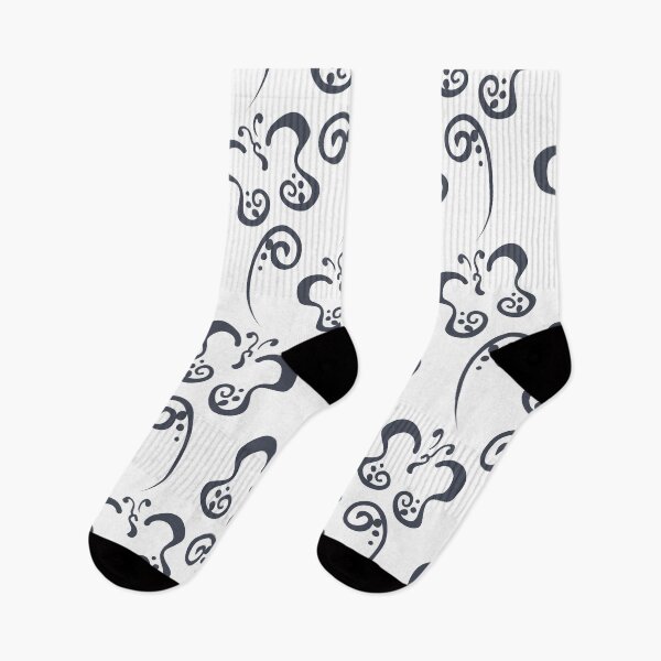 Artikelvorschau, Dark Blue and White Butterfly and Scroll Pattern Pairs DE 2022 Trending Color Parisian Night DEA184 entworfen und verkauft von ColorOfTheYears.