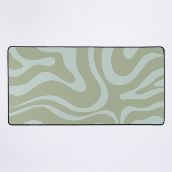 Item preview, Modern Retro Liquid Swirl Abstract Pattern in Sage and Celadon designed and sold by kierkegaard.