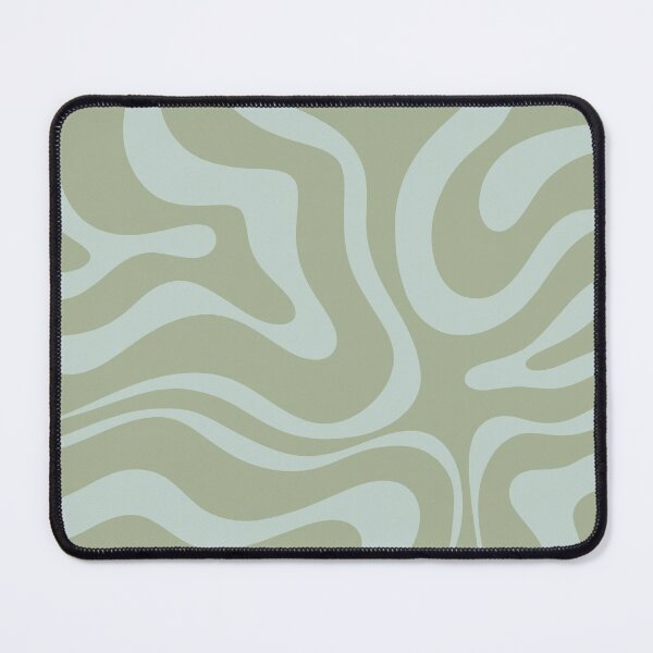 Item preview, Modern Retro Liquid Swirl Abstract Pattern in Sage and Celadon designed and sold by kierkegaard.