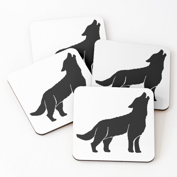 Artikelvorschau, Heulender Wolf Silhouette entworfen und verkauft von Fernheart Designs.