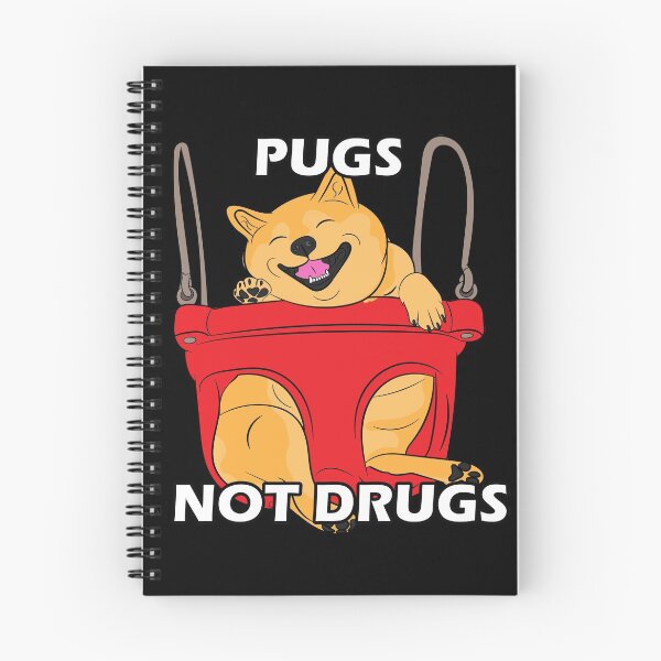 Item preview, funny pugs not drugs saying/quote artistic dog face design designed and sold by SamRVstore.