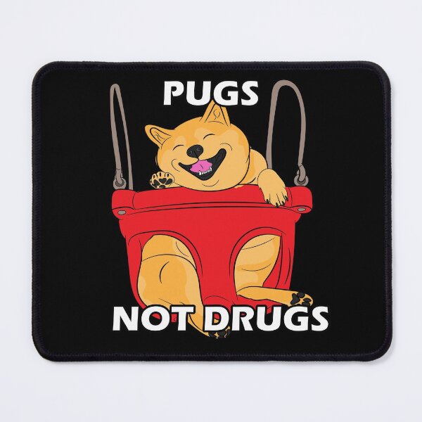 Item preview, funny pugs not drugs saying/quote artistic dog face design designed and sold by SamRVstore.