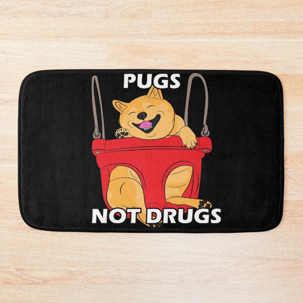 Item preview, funny pugs not drugs saying/quote artistic dog face design designed and sold by SamRVstore.