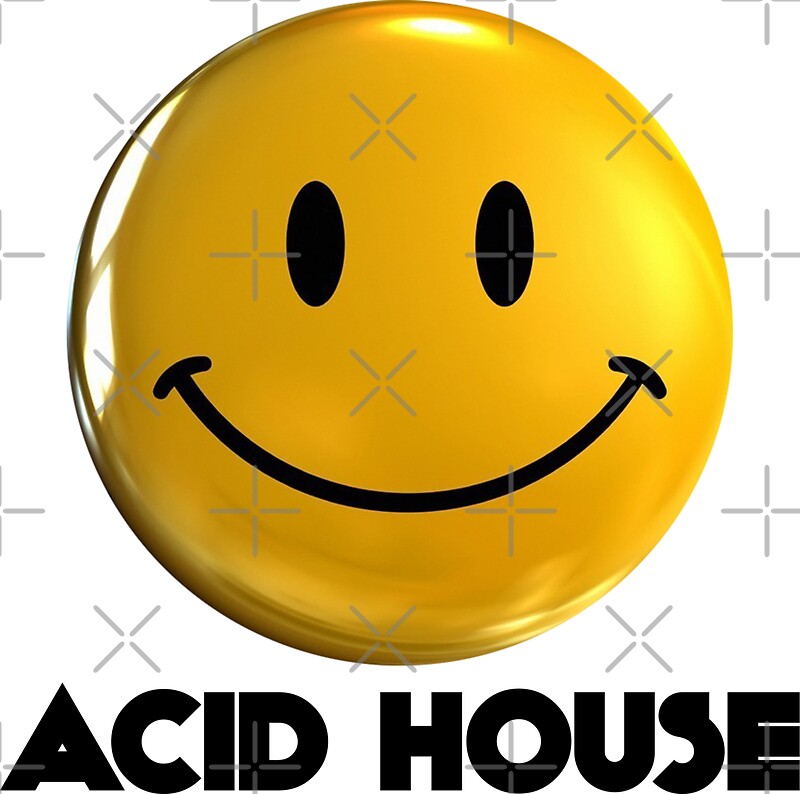 "Acid House Smiley" Stickers by RudieSeventyOne Redbubble