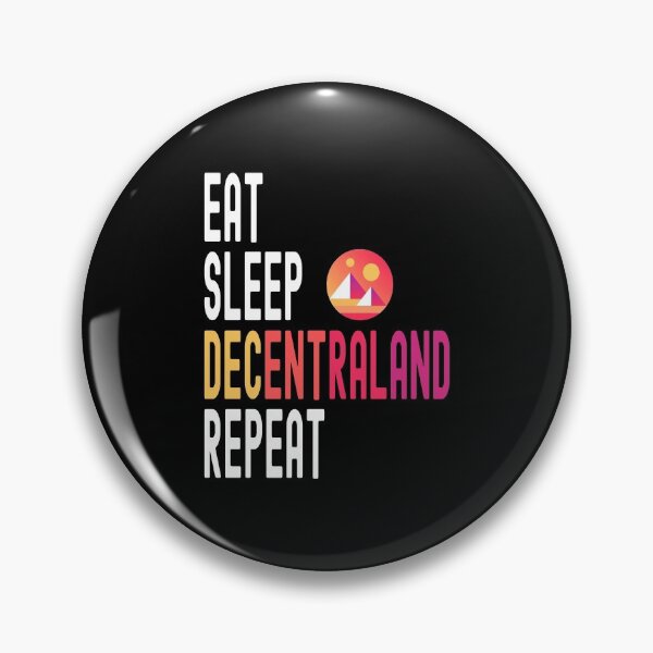 Item preview, Decentraland, Crypto, Decentraland, Cryptocurrency, Eat Sleep, Decentraland, Repeat designed and sold by Cafecreative.