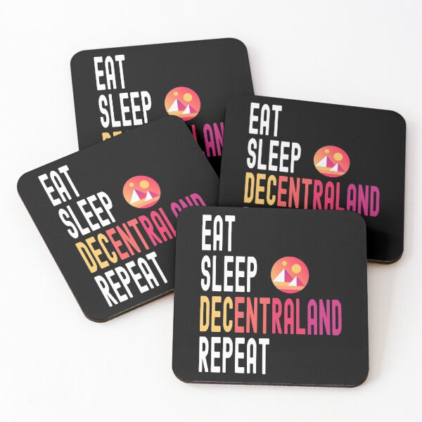 Item preview, Decentraland, Crypto, Decentraland, Cryptocurrency, Eat Sleep, Decentraland, Repeat designed and sold by Cafecreative.