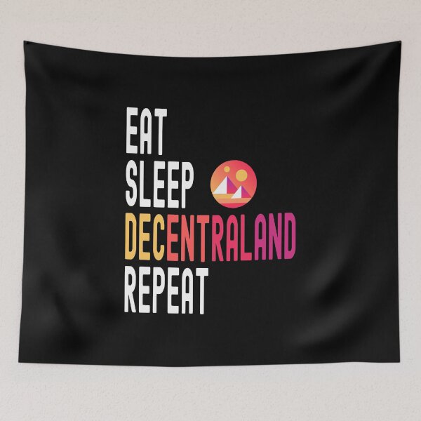 Item preview, Decentraland, Crypto, Decentraland, Cryptocurrency, Eat Sleep, Decentraland, Repeat designed and sold by Cafecreative.