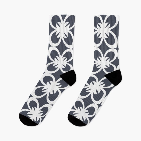 Artikelvorschau, Dark Blue and White Minimal Floral Flower Pattern Pairs DE 2022 Trending Color Parisian Night DEA184 entworfen und verkauft von ColorOfTheYears.