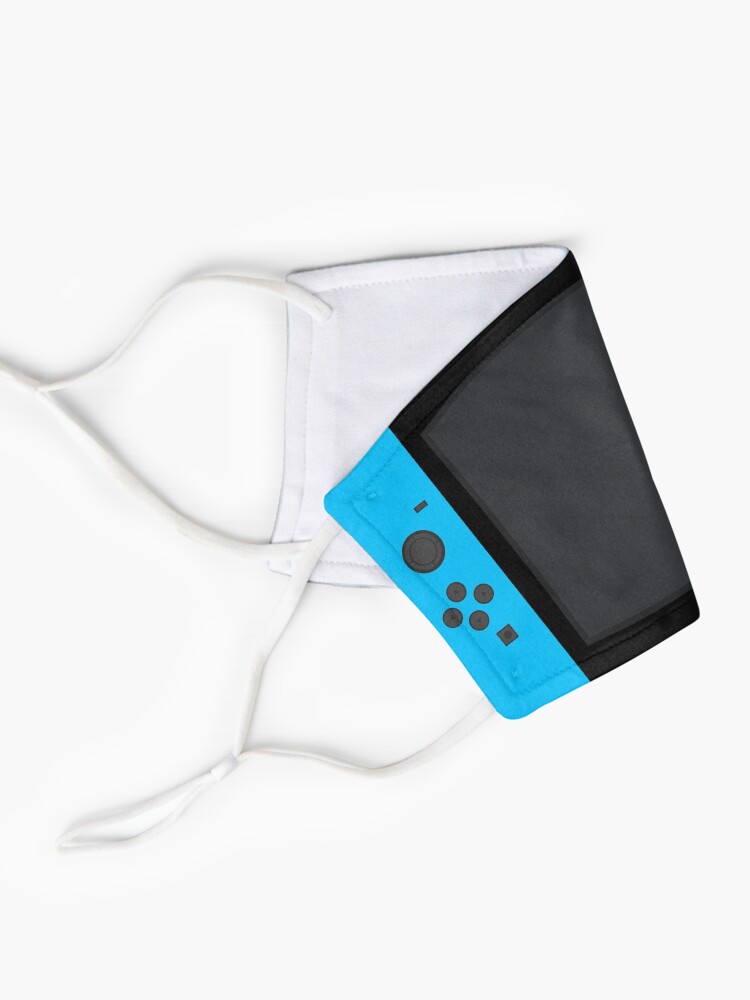 Alternate view of Blue Red Controller Game Gaming Gamer Fitted Face Mask Design Mask