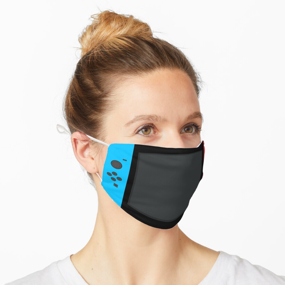 Blue Red Controller Game Gaming Gamer Fitted Face Mask Design  Mask