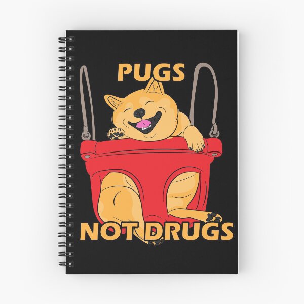 Item preview, funny pugs not drugs saying/quote artistic dog face design designed and sold by SamRVstore.