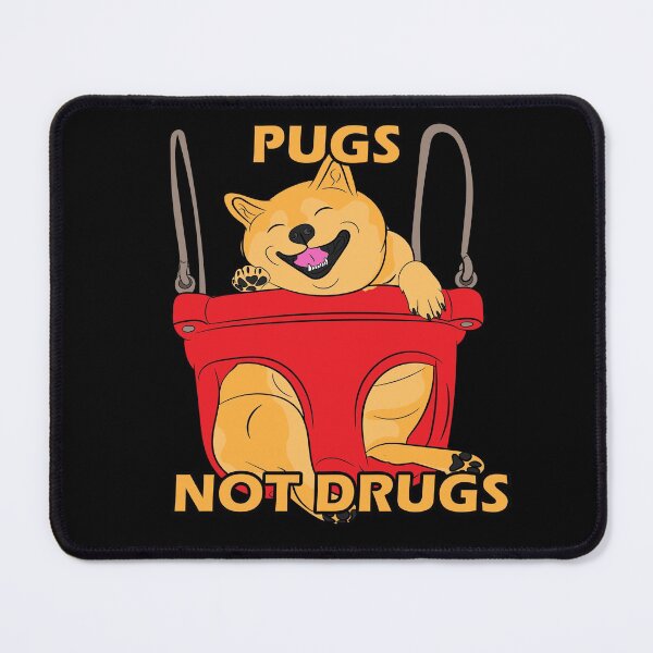 Item preview, funny pugs not drugs saying/quote artistic dog face design designed and sold by SamRVstore.