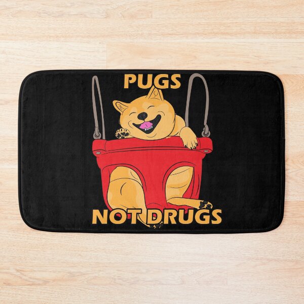 Item preview, funny pugs not drugs saying/quote artistic dog face design designed and sold by SamRVstore.