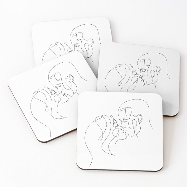 Item preview, Embrace - minimalist line drawing of a couple. designed and sold by OneLinePrint.