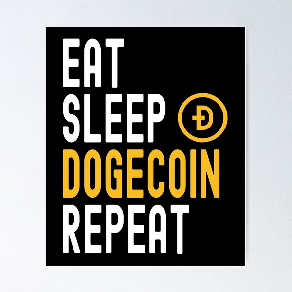 Artikel-Vorschau von Dogecoin-Krypto, Dogecoin, Kryptowährung, Schlaf essen, Dogecoin-Wiederholung, designt und verkauft von Cafecreative.