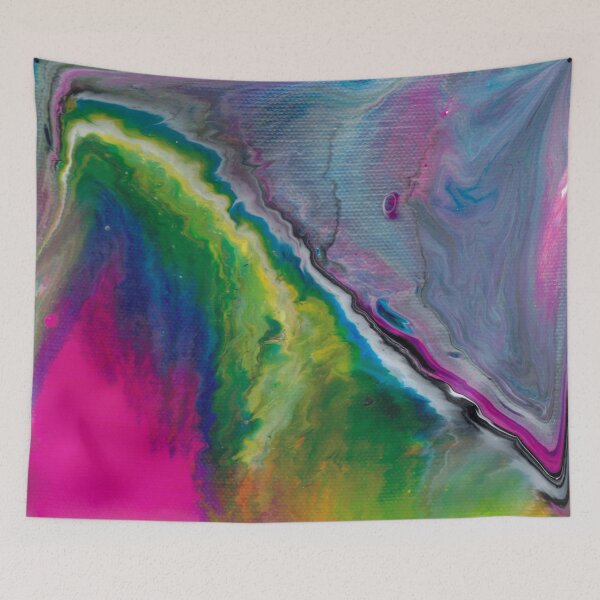 Item preview, Fluid Abstract 2 (green Pink Silver) designed and sold by christineiris.