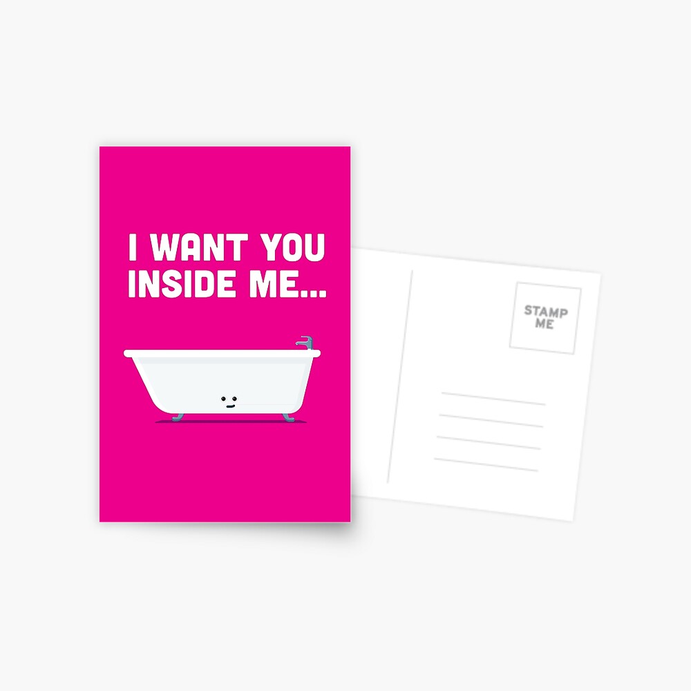 Character Building - Valentines - Bathtub - Inside Me Postcard