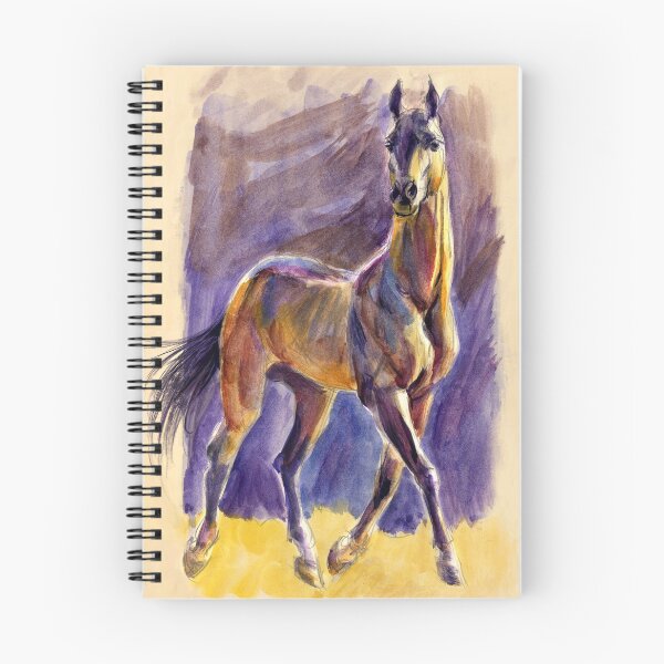 Item preview, Gracious Akhalteke Horse in Watercolor designed and sold by zlatokryletz.
