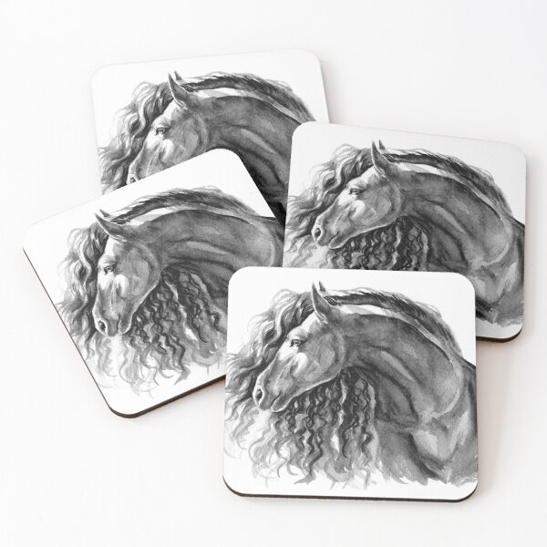 Item preview, Friesian Curly Mane in Watercolor designed and sold by zlatokryletz.